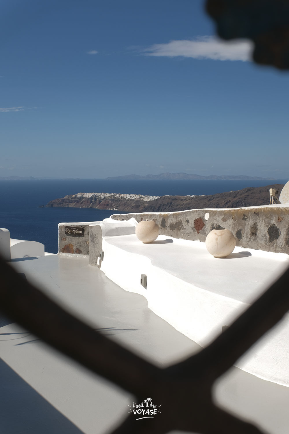 Art travel photo Santorini.