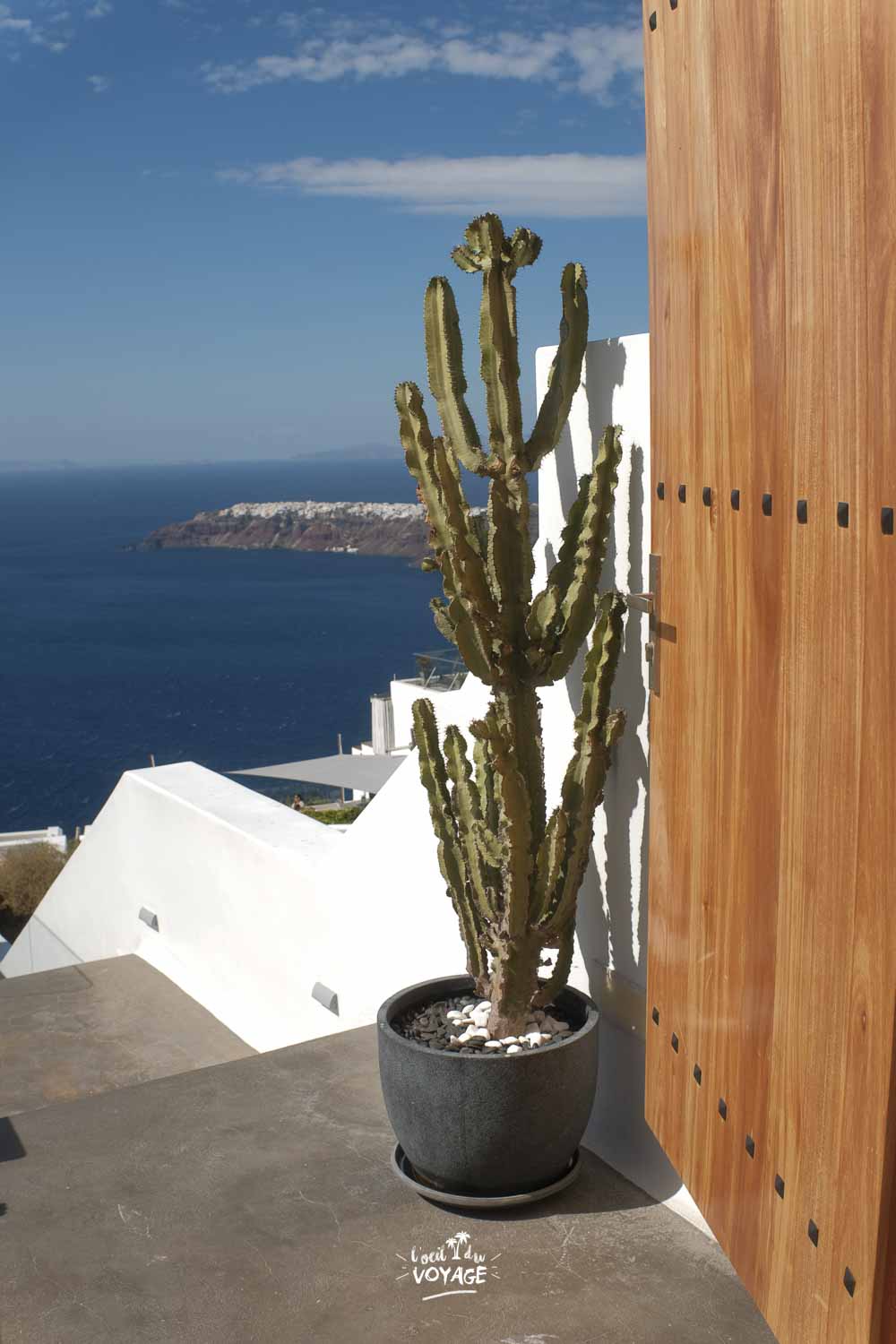 Art travel photo Santorini.